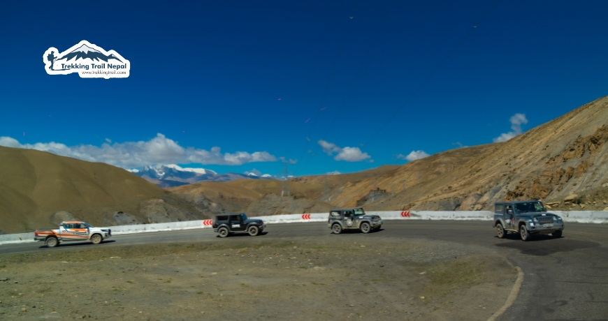 Convoy Rolling Tibet Highway on Road to LhasaTrip