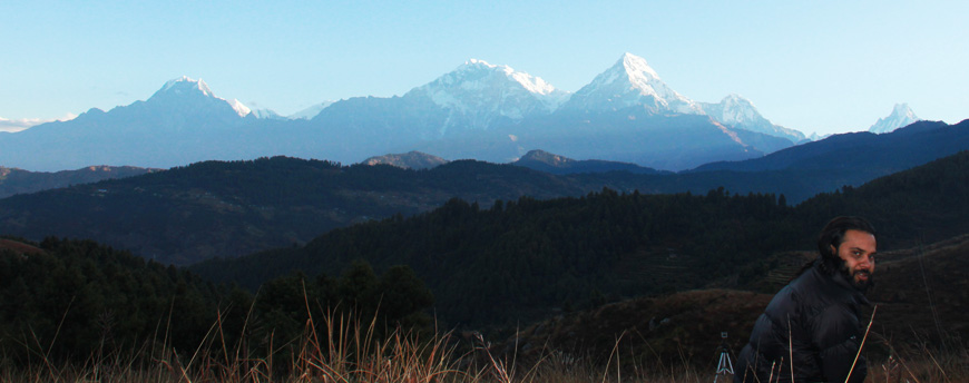 annapurna range from falame danda