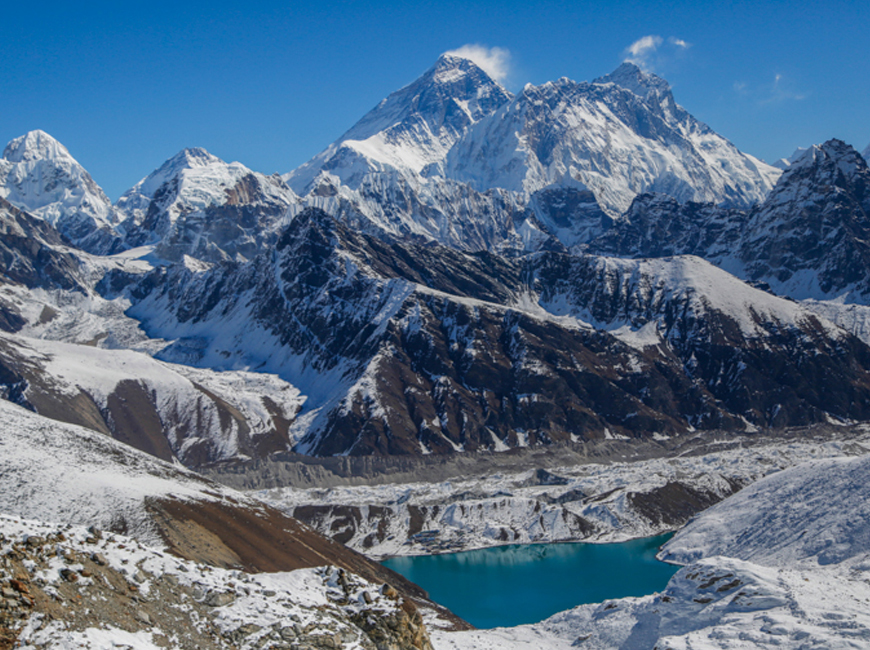 everest gokyo lake from gokyo ri