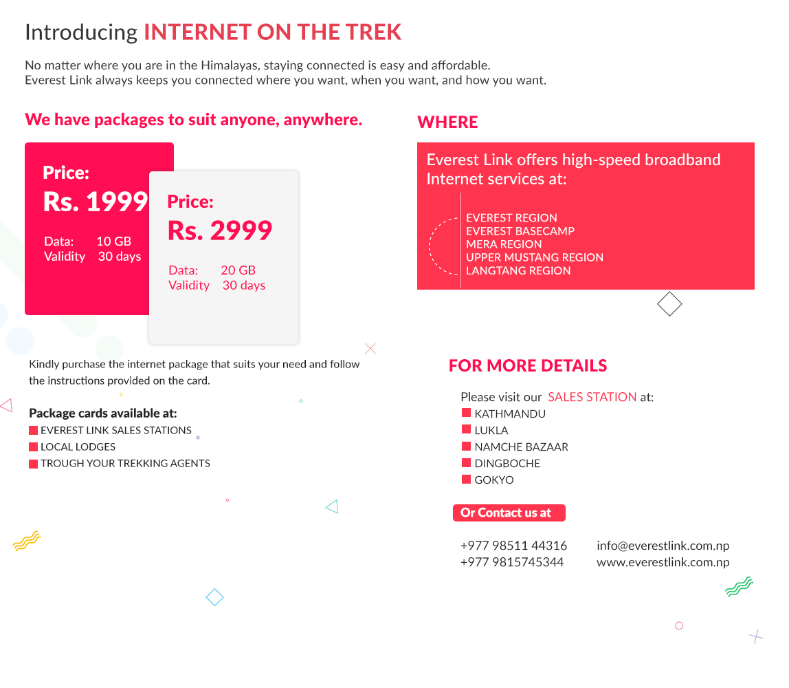 internet on nepal trek