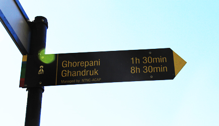 mohare danda trekking sign