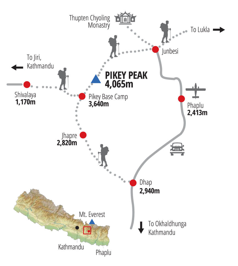 Pikey Peak Road Map