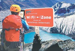 internet services in the trekking trails of nepal