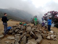 Trekkers on Rest Near Rest Camp, Mardi Himal Trekking 