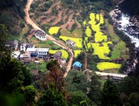 Dobilla Village En Route of High Bridge Trek In Nepal