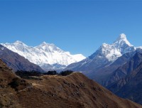 View from Everest View Point of Syangboche