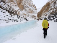 frozen river trekking trail