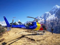 Heli on Syangboche Way to Everest Base Camp