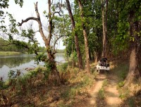 jeep safari in chitwan national park nepal golden triangle tour