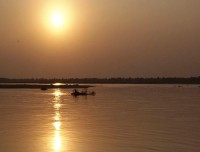 sunset view from kosi river