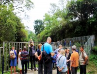 tourist crowed in davis fall, pokhara