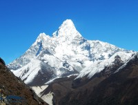 view from ama dablam base camp trekking