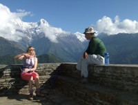 view from baraha temple ghandrung