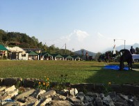 view from dhampus sarangkot trek at australian camp