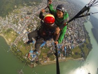 view from paragliding pokhara phewa lake