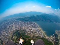 virtical view from paragliding