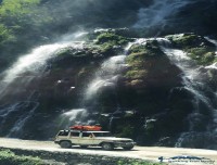 Waterfall on Annapurna Circuit Trek with Poonhill