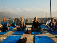 Yoga Before Trek In Pokhara