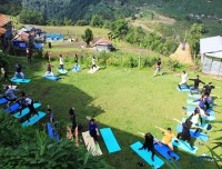 Yoga Class in Trekking 