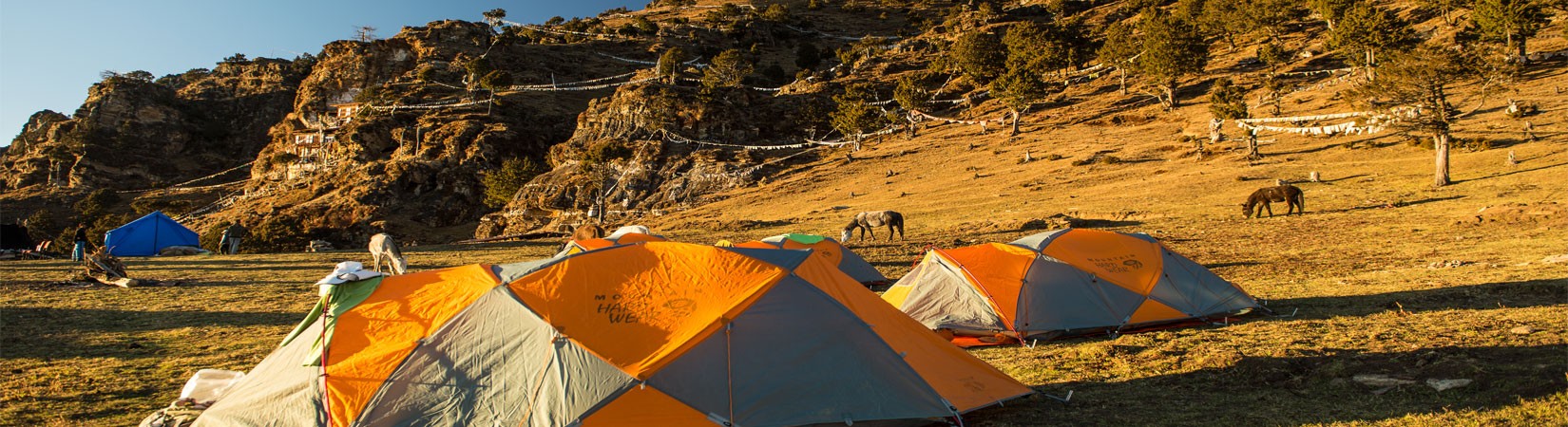 Camping at High Camp of Mt. Chomolhari, Bhutan