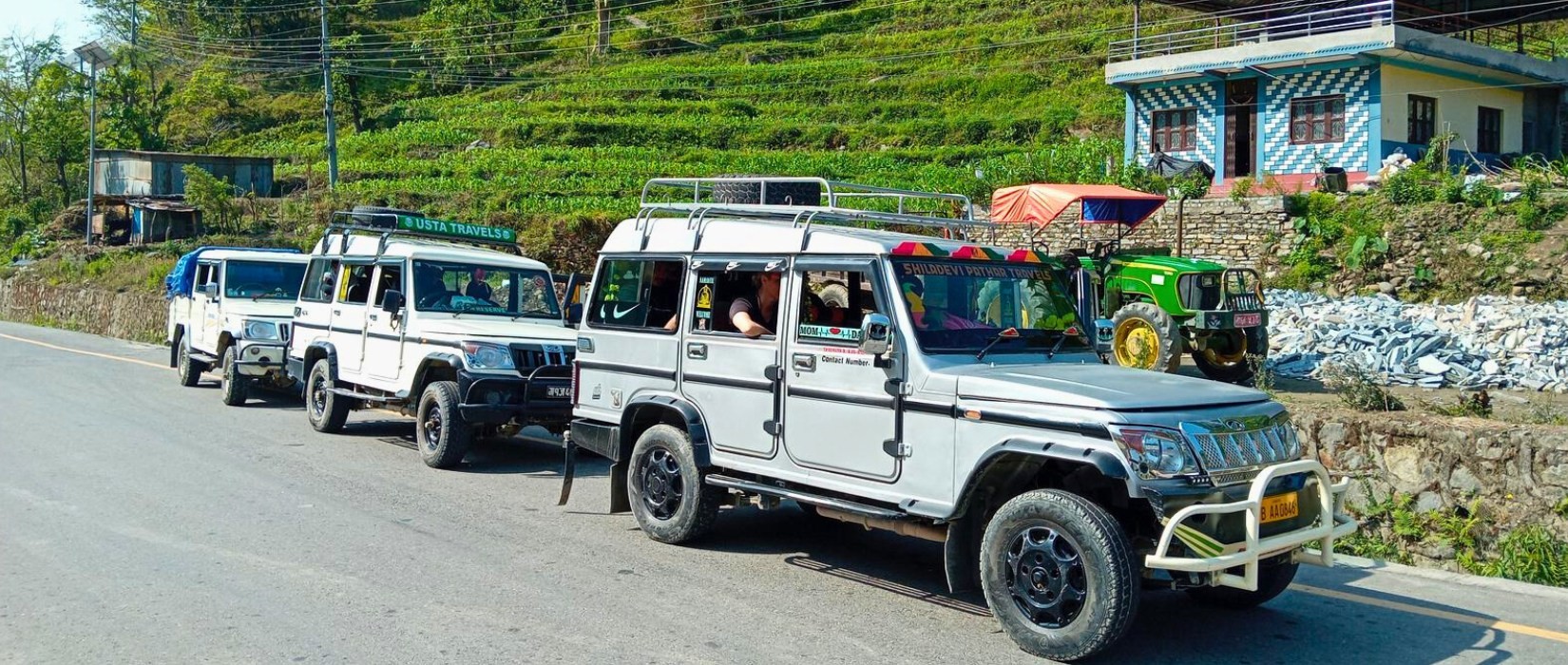 Jeep Drive towards Everest Base Camp on Day 2 