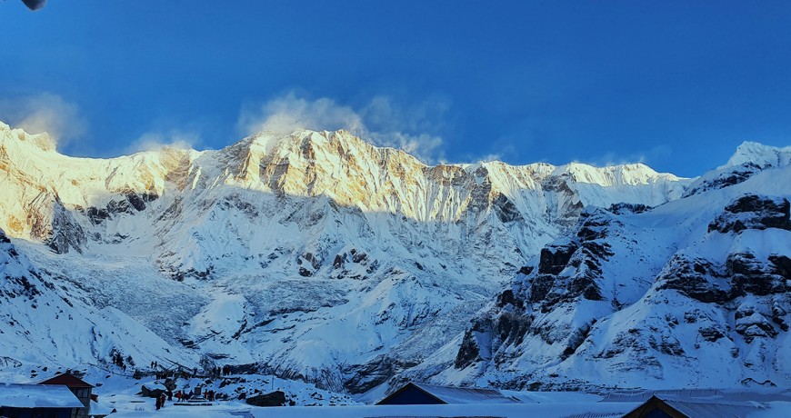 Mt. Annapurna 8091m from Base Camp 4,130m