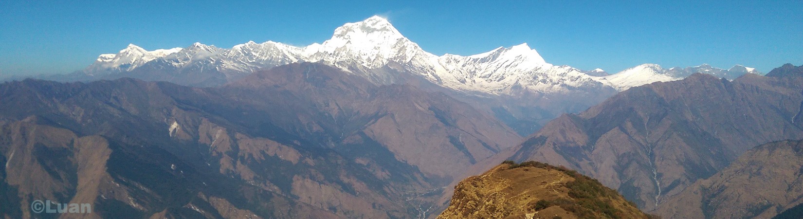 mt dhaulagiri from khopara ridge trekking