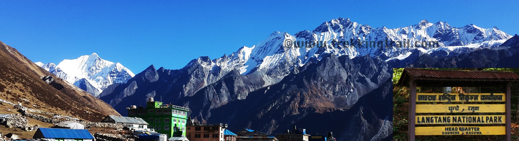 Views of Langtang Himalayas Range From Kyanjin Gompa; Final Destination of Langtang Valley Trekking