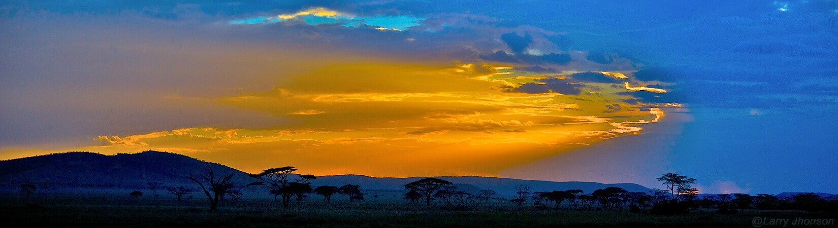 Sun set view, Tarango Nationla Park in Tanzania